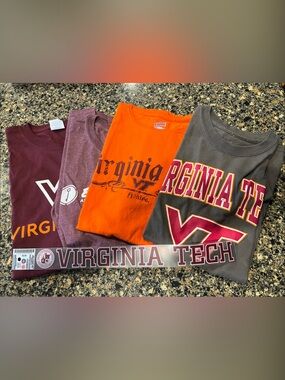 Virginia Tech Graphic Tee Bundle of 5 - Maroon, Orange, Gray
